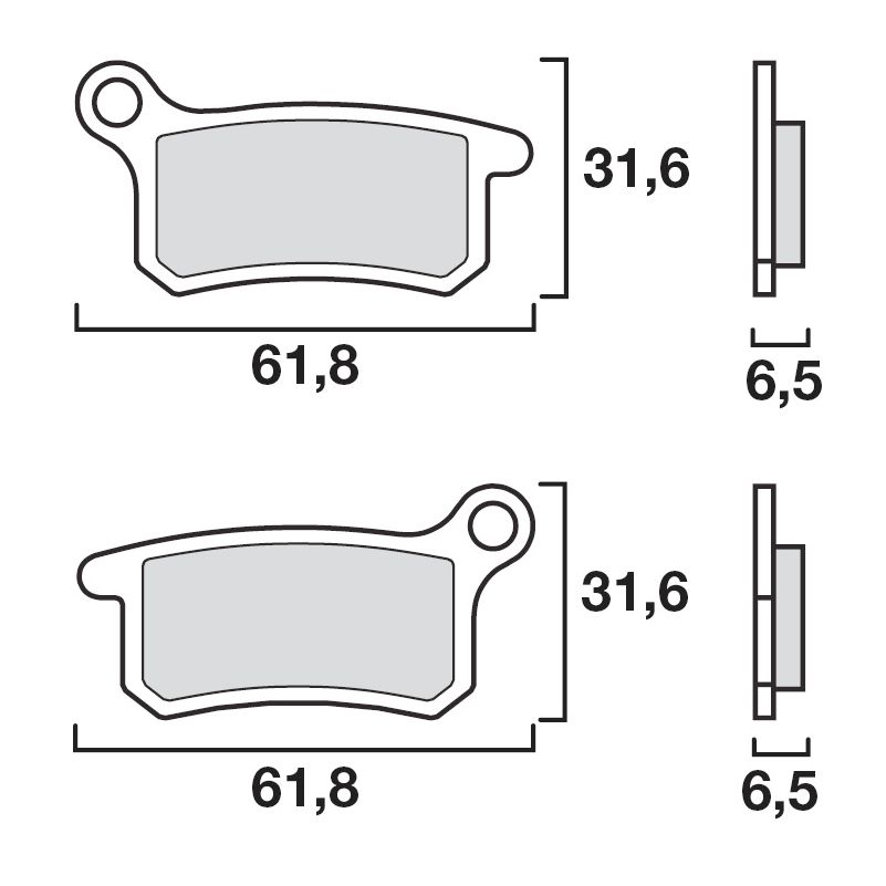 Pastiglie freni Brembo Sinter Metallo Sinterizzato anteriore/posteriore (a seconda del modello) - 07GR69SD