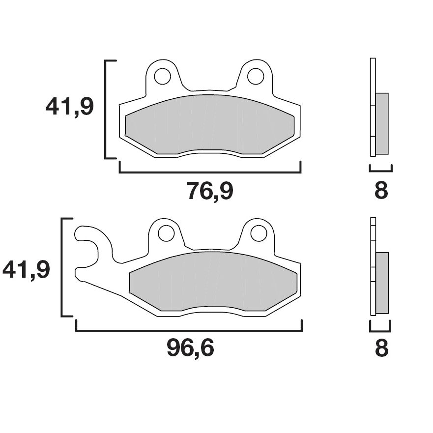 Pastiglie freni Brembo Sinter Metallo Sinterizzato anteriore sx/dx (a seconda del modello) - 07YA21SA