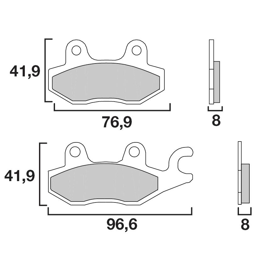 Pastiglie freni Brembo Sinter Metallo Sinterizzato anteriore sx/dx (a seconda del modello) - 07YA22SA