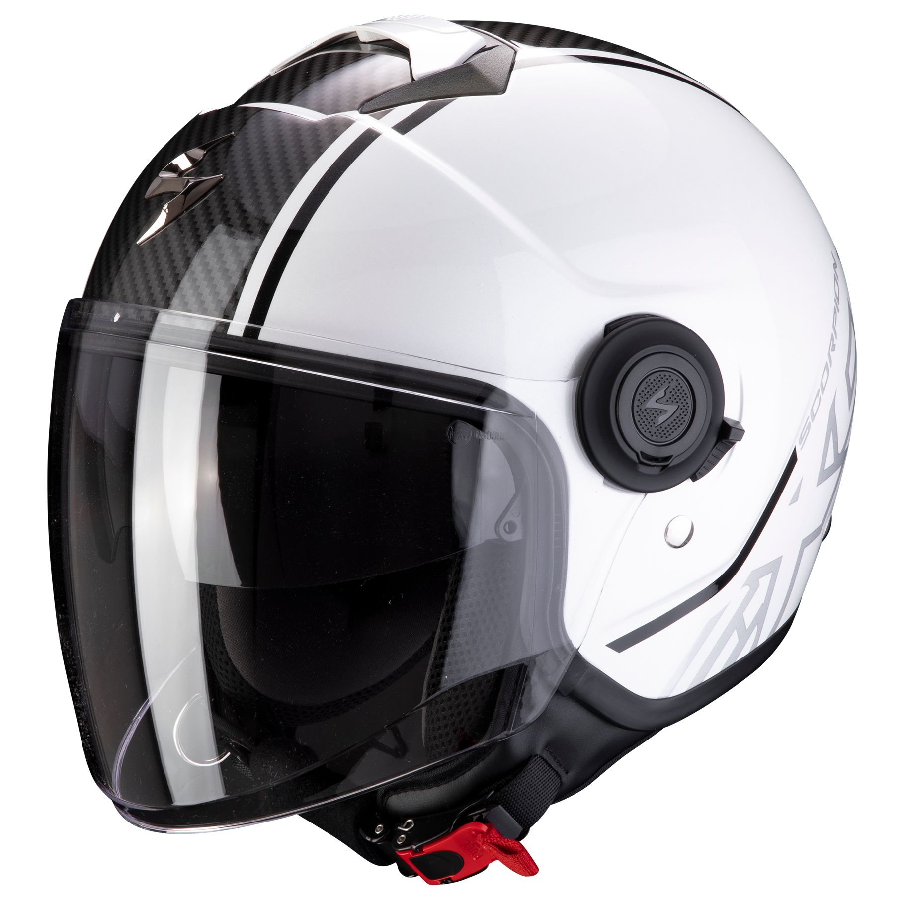 EXO CITY SOLID SILVER CASCO JET SCORPION EXO CITY SOLID SILVER SCOOTER CITTA' 