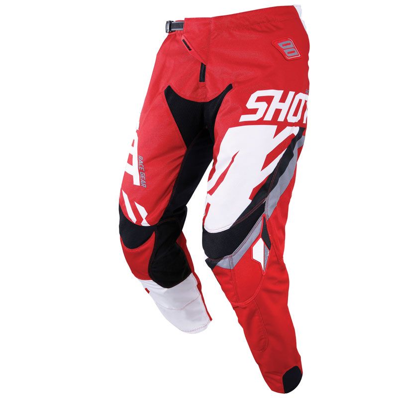 Pantaloni da cross Shot destockage CONTACT SCORE - RED WHITE 2019