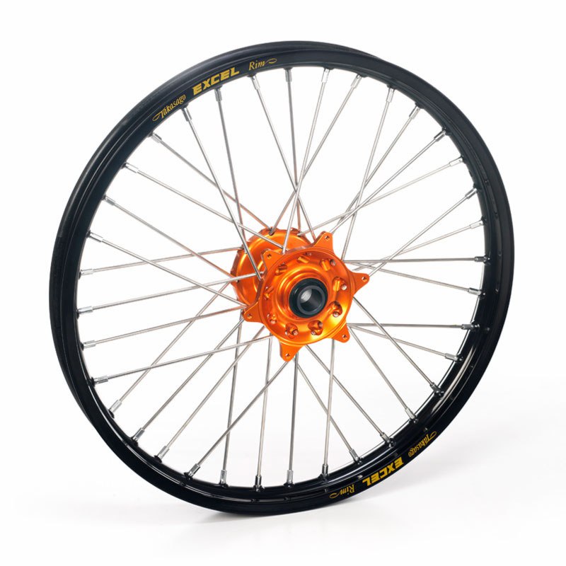Ruota Haan Wheels Anteriore dimensioni 17x1,40 Nero/Arancione ruota piccola