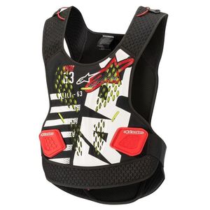 SEQUENCE CHEST PROTECTOR - BLACK WHITE RED