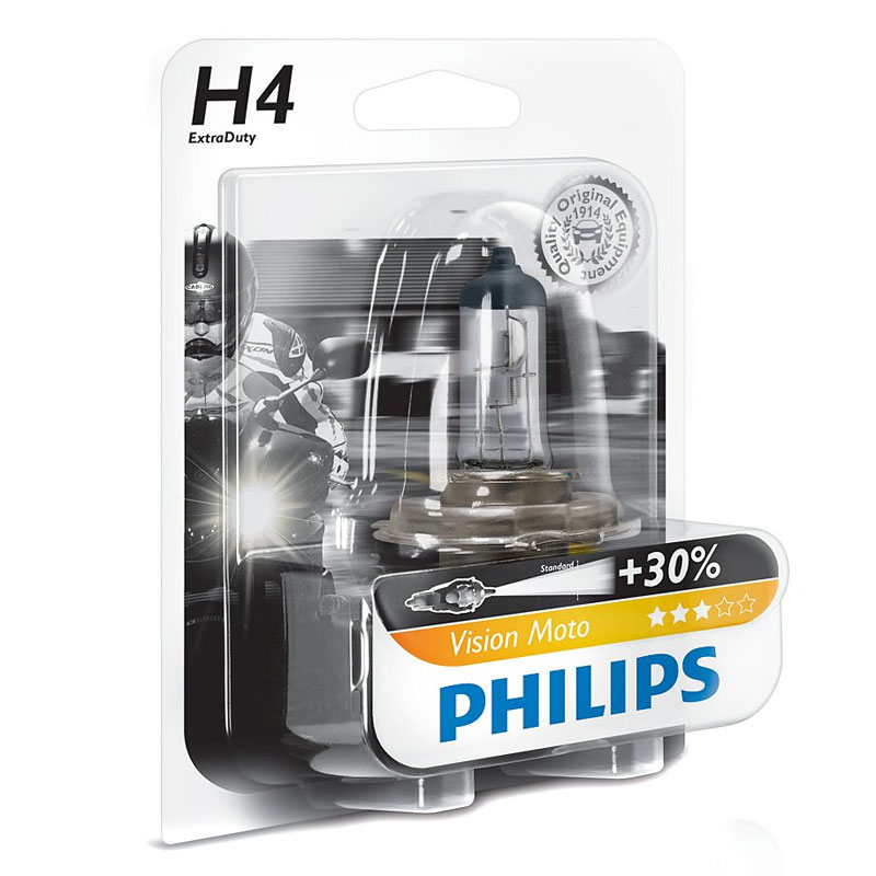 Lampadina Philips VISION MOTO H4 12V 60/55W P43T-38